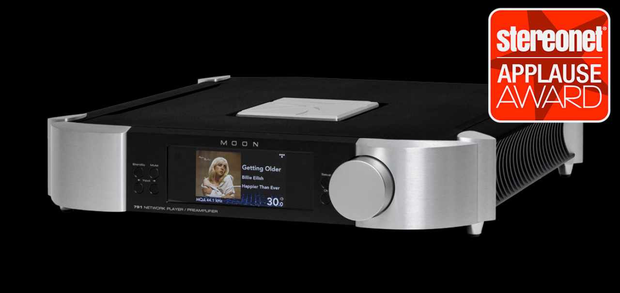 MOON 791 High-End Hálózati lejátszó és előerősítő, kétszínű fekete-ezüst